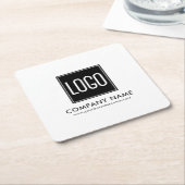 Promotiemerkteken | Logo van een bedrijf Kartonnen Onderzetters (Schuin)