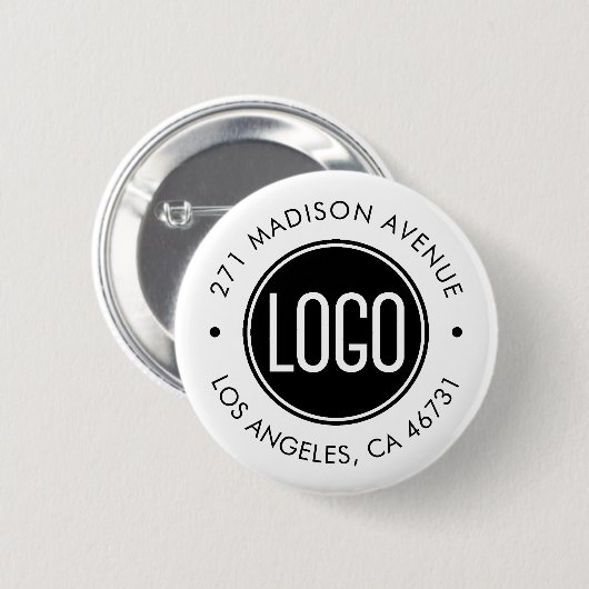 promotiemiddelen | Gegevens zakelijke Logo Ronde Button 5,7 Cm (Voorkant /achterkant)