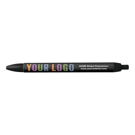 Promotieobjecten, voeg je Logo toe, speciale blade Zwarte Inkt Pen (Voorkant)