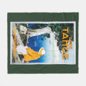 Promotieposter meer op het Tahoe-meer, CA Fleece Deken (Voorkant (Horizontaal))