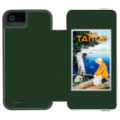 Promotieposter meer op het Tahoe-meer, CA Incipio iPhone Portemonnee Hoesje (Agenda Open)