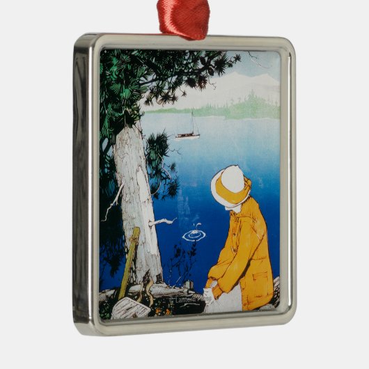 Promotieposter meer op het Tahoe-meer, CA Metalen Ornament (Rechts)