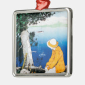 Promotieposter meer op het Tahoe-meer, CA Metalen Ornament (Links)