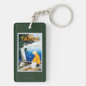 Promotieposter meer op het Tahoe-meer, CA Sleutelhanger (achterkant)