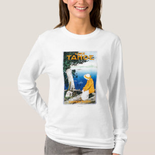Promotieposter meer op het Tahoe-meer, CA T-shirt
