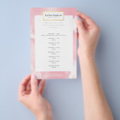 PROMOTIEPRIJS SERVICELIJST roze waterverf Flyer (Hand)
