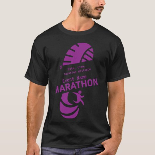 Promotieprogramma voor liefdadigheidsmarathon t-shirt (Voorkant)