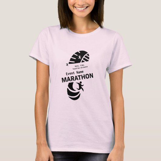 Promotieprogramma voor liefdadigheidsmarathon t-shirt (Voorkant)