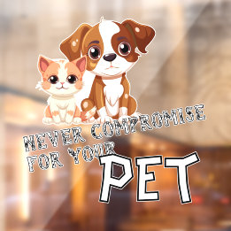 Promotiequote voor de huisdierenbranche raamsticker