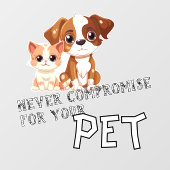 Promotiequote voor huisdierbedrijven raamsticker (Vel)