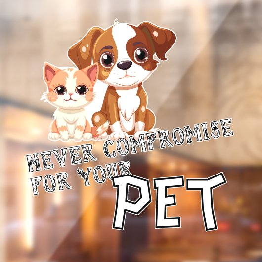 Promotiequote voor huisdierbedrijven raamsticker (Vel 2)