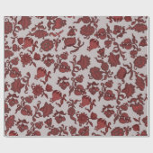 Promotievloeistof Bohemian Chic Floral Boho Gray Cadeaupapier (Vlak)