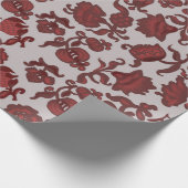 Promotievloeistof Bohemian Chic Floral Boho Gray Cadeaupapier (Hoek)
