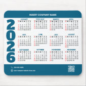 Promotional 2026 Calendar QR Code Mousepad Muismat (Voorkant)