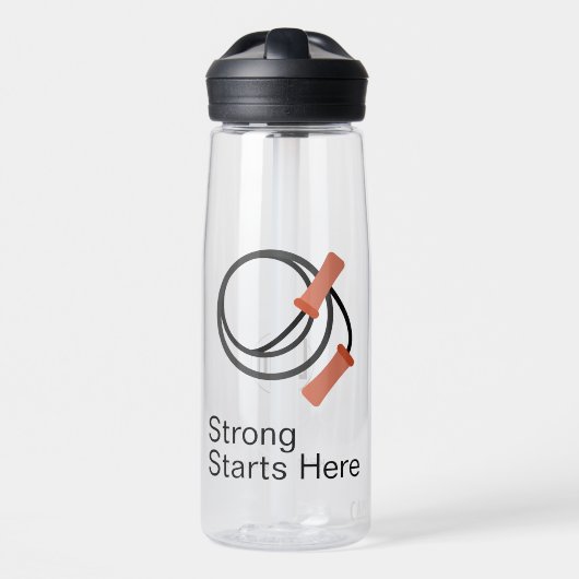 Promotional Beginner Fitness - Strong Starts Here Waterfles (Voorkant)