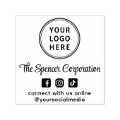 Promotional Business Logo Script Social Media Zelfinktende Stempel (Design)
