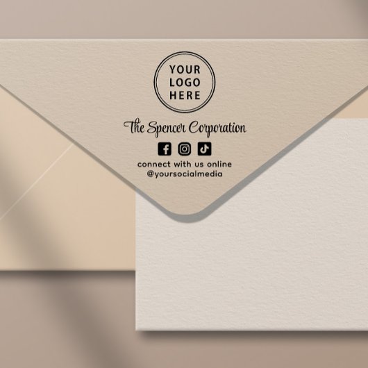 Promotional Business Logo Script Social Media Zelfinktende Stempel