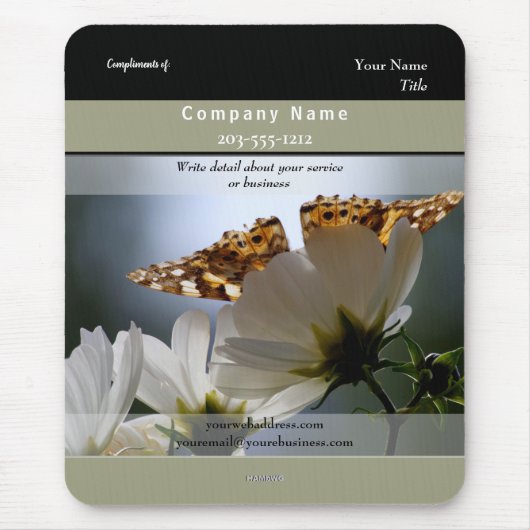 Promotional Mousepad Butterfly - HAMbyWG Muismat (Voorkant)