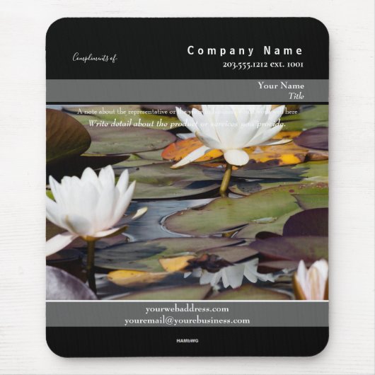 Promotional Mousepad Lily Pods Theme - HAMbyWG Muismat (Voorkant)