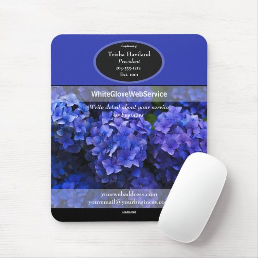 Promotional Mousepad Paars Hydrangea - HAMbyWG Muismat (Met muis)