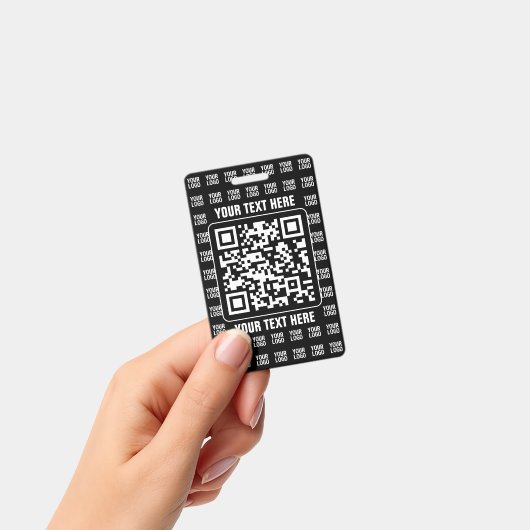 Promotional QR code (editable) plus Logo Pattern Badge (Handheld)