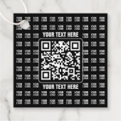 Promotional QR code (editable) plus Logo Pattern Bedankjes Labels (Voorkant)