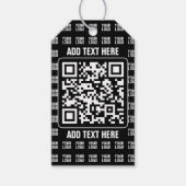 Promotional QR code (editable) plus Logo Pattern Cadeaulabel (Voorkant)