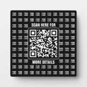 Promotional QR code (editable) plus Logo Pattern Fotoplaat (Voorkant)