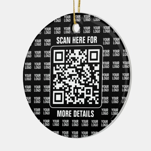 Promotional QR code (editable) plus Logo Pattern Keramisch Ornament (Links)