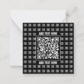 Promotional QR code (editable) plus Logo Pattern Notitiekaartje (Voorkant)