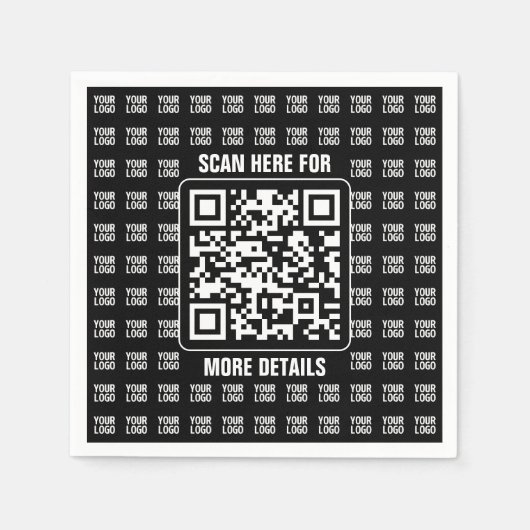 Promotional QR code (editable) plus Logo Pattern Servet (Voorkant)