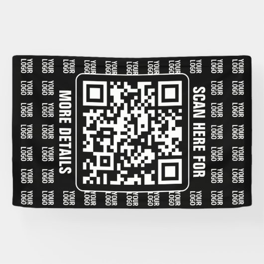 Promotional QR code (editable) plus Logo Pattern Spandoek (Horizontaal)