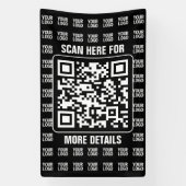 Promotional QR code (editable) plus Logo Pattern Spandoek (Verticaal)
