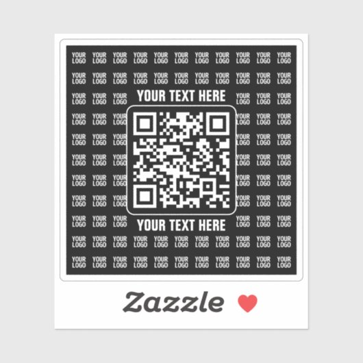 Promotional QR code (editable) plus Logo Pattern Sticker (Vel)