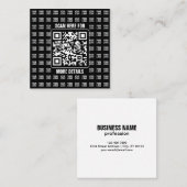 Promotional QR code (editable) plus Logo Pattern Vierkante Visitekaartje (Voorkant / Achterkant)