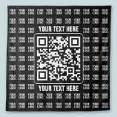 Promotional QR code (editable) plus Logo Pattern Wandkleed
