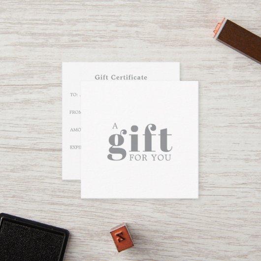 Promotional Salon Business Gift Klantenkaartje (Voorkant / Achterkant in situ)