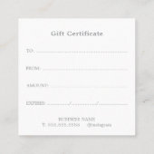 Promotional Salon Business Gift Klantenkaartje (Achterkant)