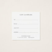 Promotional Salon Business Gift Vierkante Visitekaartjes (Achterkant)