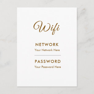 Promotioneel Wifi Wachtwoord Netwerk Briefkaart
