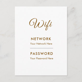 Promotioneel Wifi Wachtwoord Netwerk Briefkaart