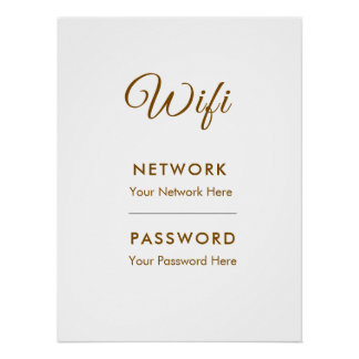 Promotioneel Wifi Wachtwoord Netwerk Perfect Poster