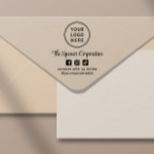Promotioneel Zakelijk Logo Script Sociale Media Zelfinktende Stempel