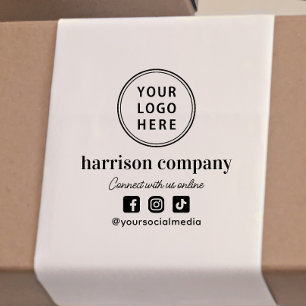 Promotioneel Zakelijk Logo Sociale Media Zelfinktende Stempel