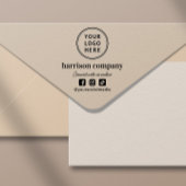 Promotioneel Zakelijk Logo Sociale Media Zelfinktende Stempel