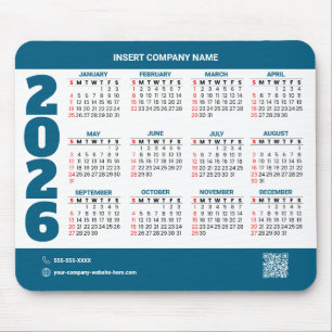 Promotionele 2026 Agenda QR Code Muismat