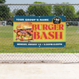 Promotionele Aangepaste Burger Bash Fondsenwerving Spandoek