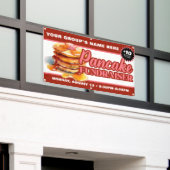 Promotionele aangepaste pannenkoeken actie fondsen spandoek (Buitenkant Gebouw)