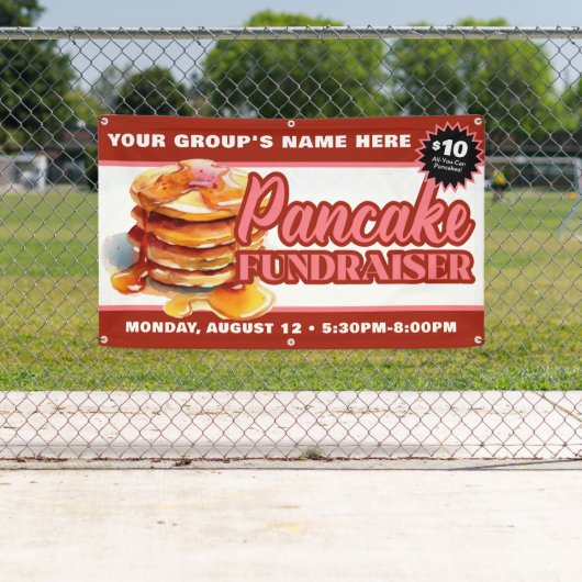 Promotionele aangepaste pannenkoekenvoeder fundrai spandoek (Insitu)