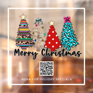 *~* Promotionele AP20-kerstboomluipaard QR  Raamsticker